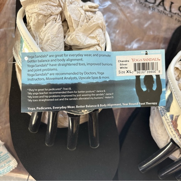 NWT Yoga Sandals ~ Silver ~ Size XL - Picture 3 of 11